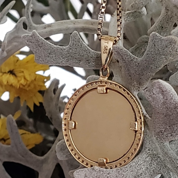 14K real yellow gold pendant - Picture 6 of 7